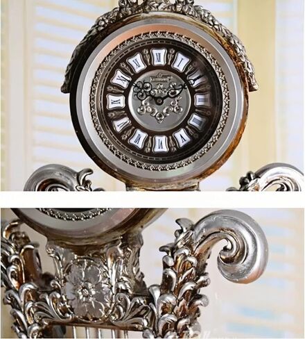 Grandfather Clocks Floor Clock Silent Quartz Movement Roman Numeral European for Home in Saudi Arabia