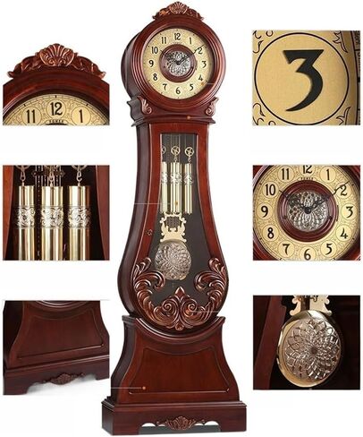 Grandfather Clocks Retro Standing Clock 12 Musical Songs Mechanical Floor European-Style Living Room Chinese-Style Creative in Saudi Arabia