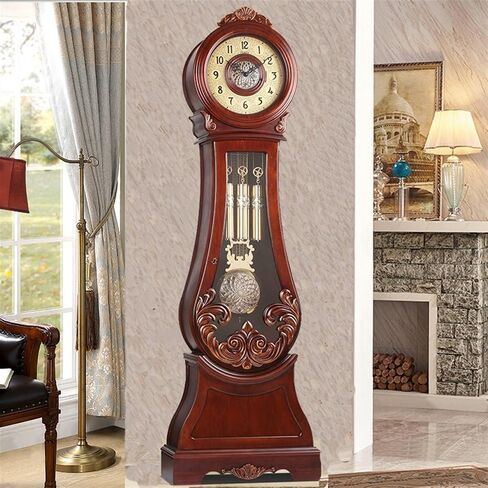 Grandfather Clocks Retro Standing Clock 12 Musical Songs Mechanical Floor European-Style Living Room Chinese-Style Creative in Saudi Arabia