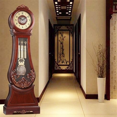 Grandfather Clocks Retro Standing Clock 12 Musical Songs Mechanical Floor European-Style Living Room Chinese-Style Creative in Saudi Arabia