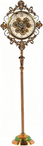 Grandfather Clocks Metal Floor Clock Roman Numeral European Style Ornate for Living Room in Saudi Arabia