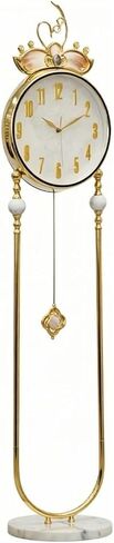 Grandfather Clocks Metal Floor Standing Clock Quartz Silent Shell Accents for Villa Decor in Kuwait