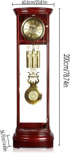 Grandfather Clocks Classical Grandfather Clock 12 Songs Living Room European Silent Creative Standing Decoration in Kuwait