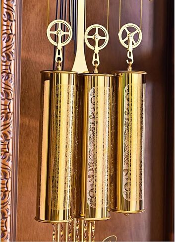Grandfather Clocks Wood Grandfather Floor Clock Mechanical European Style Ornate Vintage in Kuwait