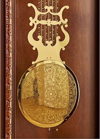 Grandfather Clocks Wood Grandfather Floor Clock Mechanical European Style Ornate Vintage in Kuwait