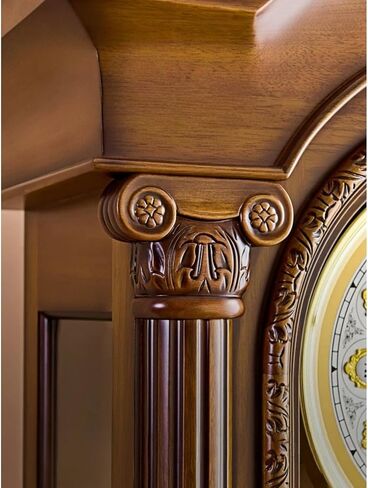 Grandfather Clocks Wood Grandfather Floor Clock Mechanical European Style Ornate Vintage in Kuwait