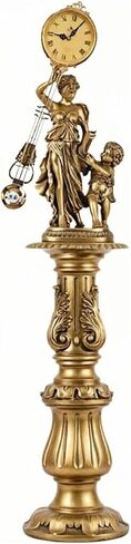 Grandfather Clocks Floor Clock Quartz Silent European Style Ornate Sculpture for Living Room in Kuwait