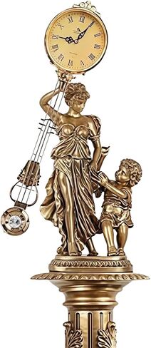 Grandfather Clocks Floor Clock Quartz Silent European Style Ornate Sculpture for Living Room in Kuwait