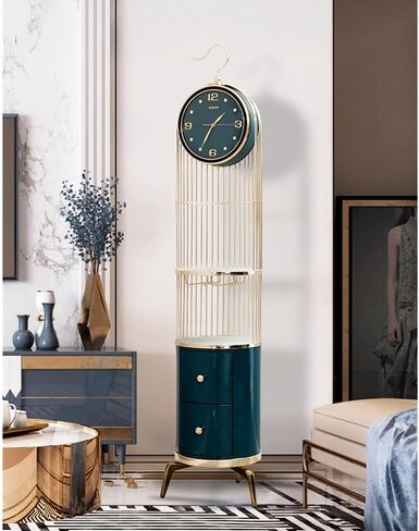 Grandfather Clocks Modern American Mute Retro Vertical Bell Wine Rack Standing Grandfather Clock Home Decor in Kuwait