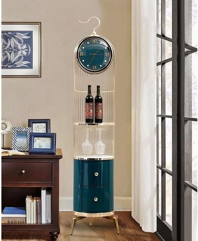 Grandfather Clocks Modern American Mute Retro Vertical Bell Wine Rack Standing Grandfather Clock Home Decor in Kuwait