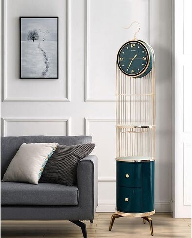 Grandfather Clocks Modern American Mute Retro Vertical Bell Wine Rack Standing Grandfather Clock Home Decor in Kuwait