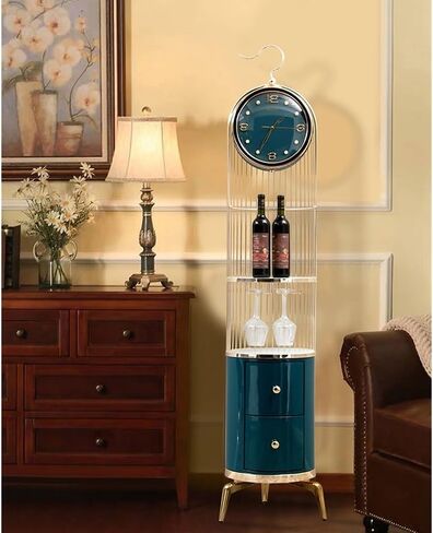 Grandfather Clocks Modern American Mute Retro Vertical Bell Wine Rack Standing Grandfather Clock Home Decor in Kuwait