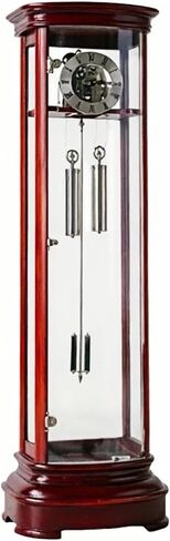 Grandfather Clocks Wood Grandfather Clock Floor Mechanical Roman Numeral Glass for Home in Kuwait