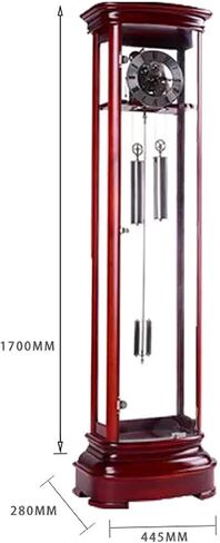 Grandfather Clocks Wood Grandfather Clock Floor Mechanical Roman Numeral Glass for Home in Kuwait