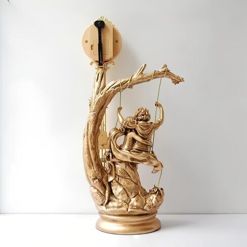 Grandfather Clocks Floor Standing Clock Quartz Silent European Style Sculpture for Home in Saudi Arabia