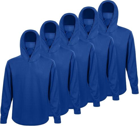 LeeHanTon Men's Long Sleeve Shirts with Mask UPF 50+ Sun Protection Cooling Hoodie Fishing Shirt Hiking Cycling T-Shirts in Kuwait