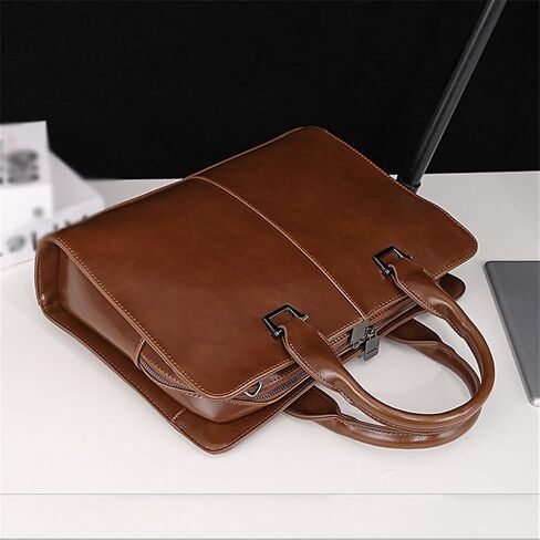 Men's Retro Handbag Horizontal Men's Bag Shoulder Crossbody Business Computer Briefcase Large Capacity in Saudi Arabia