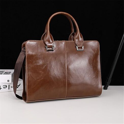 Men's Retro Handbag Horizontal Men's Bag Shoulder Crossbody Business Computer Briefcase Large Capacity in Saudi Arabia