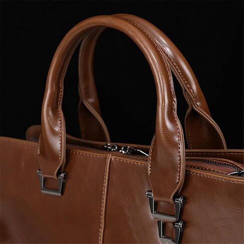 Men's Retro Handbag Horizontal Men's Bag Shoulder Crossbody Business Computer Briefcase Large Capacity in Saudi Arabia