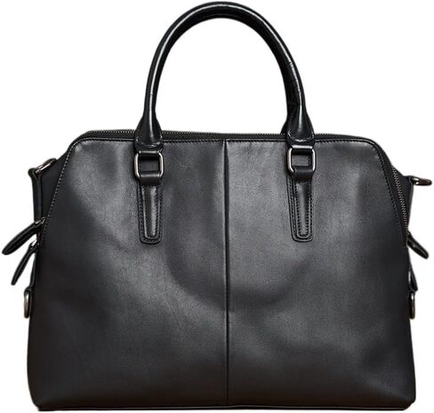 Genuine Leather Business Men Briefcase Casual Tote Bag Men's Shoulder Bag 15 Inch Laptop Bag in Saudi Arabia