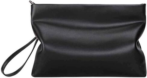 Black Handbag，Mens Clutch Wallet Leather Handbag for Daily or Travel Use,Envelope Bag in Saudi Arabia