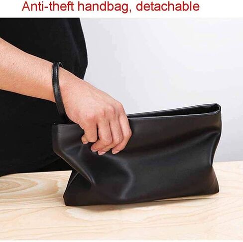 Black Handbag，Mens Clutch Wallet Leather Handbag for Daily or Travel Use,Envelope Bag in Saudi Arabia
