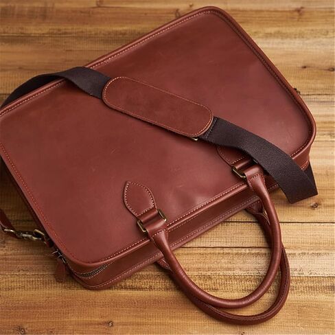 Men's Genuine Leather Bag Men's Briefcase Office Bags For Men Bag Man's Laptop Bags Male Briefcase Handbag in Saudi Arabia