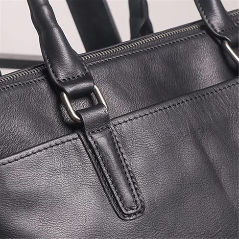 Leather Men's Casual Portable Briefcase Leather Shoulder Messenger Bag Business Computer in Kuwait