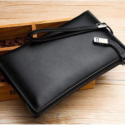 Fashionable Men's Handbags，Clutch Bag Leather Business Organizer Purse Phone Bag Business Bags Fashion Bags in Saudi Arabia
