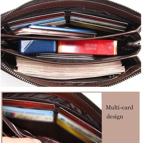 Fashionable Men's Handbags，Clutch Bag Leather Business Organizer Purse Phone Bag Business Bags Fashion Bags in Saudi Arabia