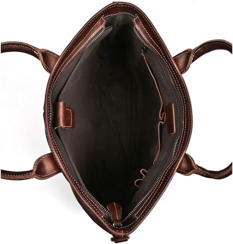 Men's Bag Handbag Leather Computer Bag 14 Inch Retro Briefcase in Kuwait