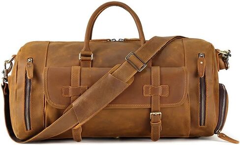 Retro leather handbag men's bag business travel handbag bag crazy horse leather travel bag large capacity men's bag in Saudi Arabia