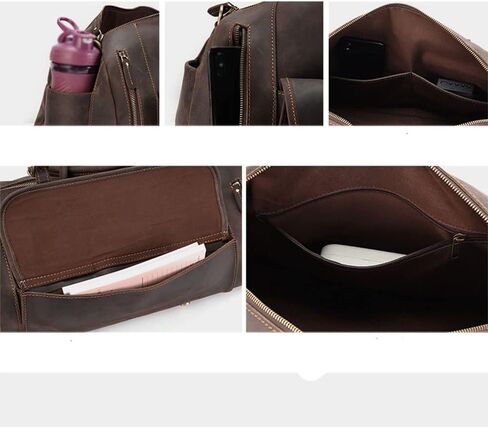 Retro leather handbag men's bag business travel handbag bag crazy horse leather travel bag large capacity men's bag in Saudi Arabia
