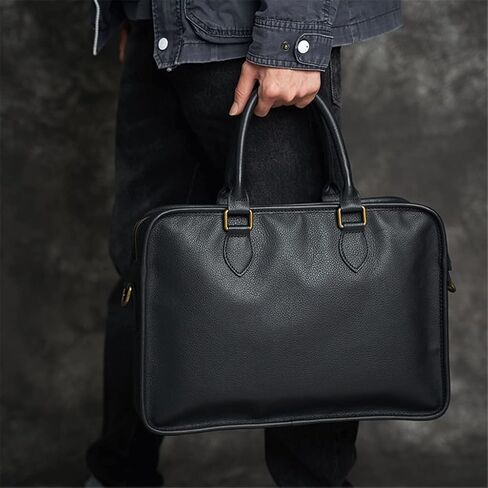Genuine Leather Bag Men's Briefcase Office Bags For Men Bag Man's Laptop Bags Male Briefcase Handbag in Saudi Arabia