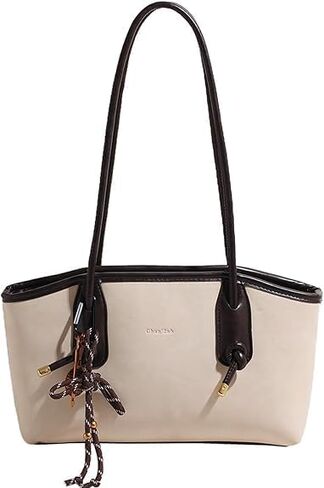 Vintage Shoulder Bag for Women Fall Hobo Handbag Brown Purse Faux Leather Shoulder Purse with Zipper in Kuwait