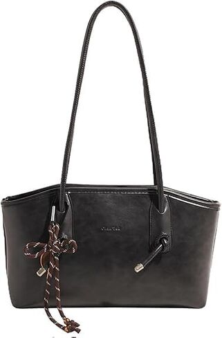 Vintage Shoulder Bag for Women Fall Hobo Handbag Brown Purse Faux Leather Shoulder Purse with Zipper in Kuwait