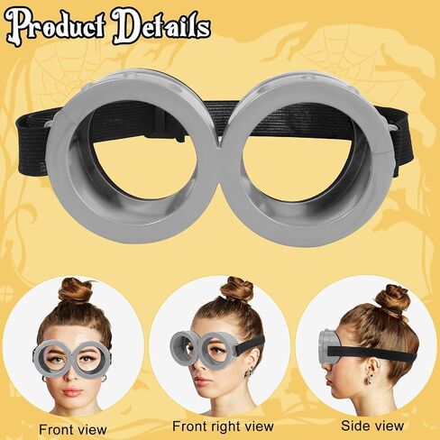 CONGRU 3 Pcs Halloween Accessories for Woman Man,Purple Beanie/Gloves/Goggles Glasses for Adult Cosplay Set in Saudi Arabia