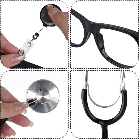 choyaxo Nurse Costume Accessories Including Stethoscope Lensless Glasses for Adults Halloween in Kuwait
