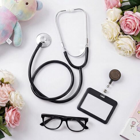 choyaxo Nurse Costume Accessories Including Stethoscope Lensless Glasses for Adults Halloween in Kuwait