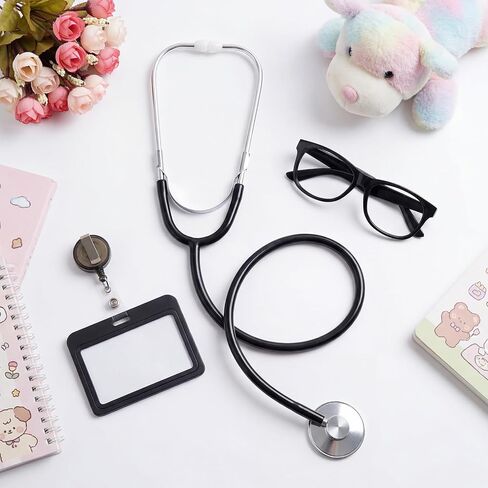 choyaxo Nurse Costume Accessories Including Stethoscope Lensless Glasses for Adults Halloween in Kuwait