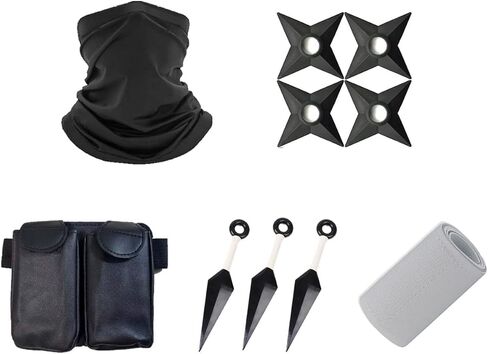 10-pieces Kunai Ninja Cosplay, Props Ninja Themed Costume, Plastic, Cosplay Accessories Ninja Set, Black in Kuwait