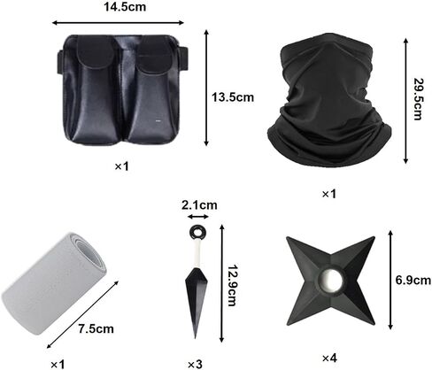 10-pieces Kunai Ninja Cosplay, Props Ninja Themed Costume, Plastic, Cosplay Accessories Ninja Set, Black in Kuwait