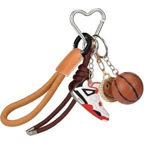 Sports Bag Charm with Rope, Keychain Charm Set for Backpack Tote Purse, Aesthetic Sport Accessories Gift in Kuwait