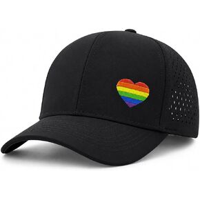 LGBT Pride Hat, Embroidered Rainbow Quick Dry Baseball Cap, Gay Pride Accessories, LGBTQ+ Pride Month Gifts in Saudi Arabia