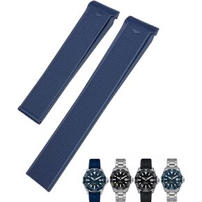 20mm 22mm Rubber Silicone Watch Strap Black Blue Brown Watch Bands for Tag Heuer Carrera AQUARACER F1 Diving Waterproof Bracelet (Color : Black Black, Size : 20mm) in Saudi Arabia