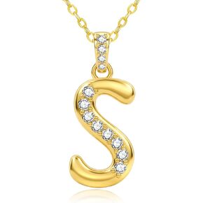 18K Gold Initial Letter A-Z Pendant Necklaces for Women Men | Minimalist Simple Pendant, Adjustable Cable Chain, Hypoallergenic, Personalized Jewelry, Birthday Gift, Fathers Day Jewelry in Saudi Arabia