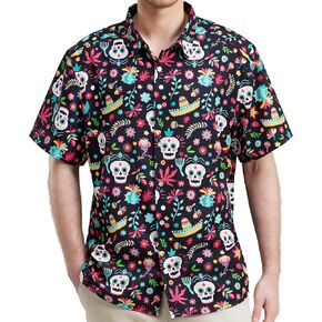 Giggling Getup Hawaiian Shirt for Men Casual Summer Beach Shirts Short Sleeve Button Down in Saudi Arabia