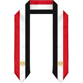Egypt Flag Graduation Stole Graduation Sash Scarf for International Student Abroad Adult Unisex in Saudi Arabia