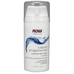 Now Foods Progesterone Cream Unscented 20 mg - 3 oz with Wild Yam Extract in Kuwait