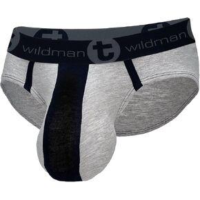 Wildmant Cotton Monster Cock Brief Black and Gray in Saudi Arabia